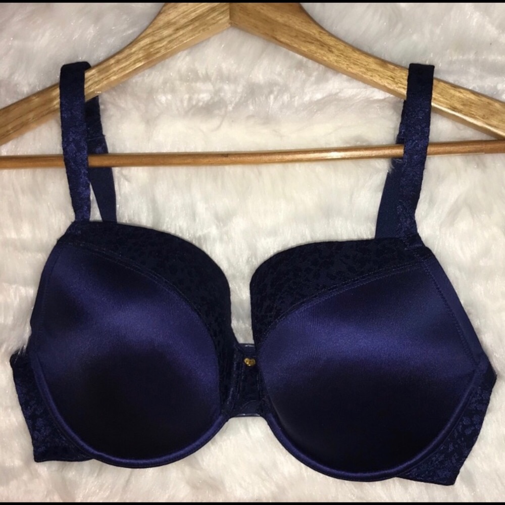 Le Mystere Blue Underwire Bra 36DDD 36F